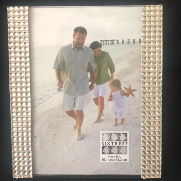 SIXTREES Jewel Clear Glass Rows Photo Frame 4 x 6 NEW - Picture 2 of 4